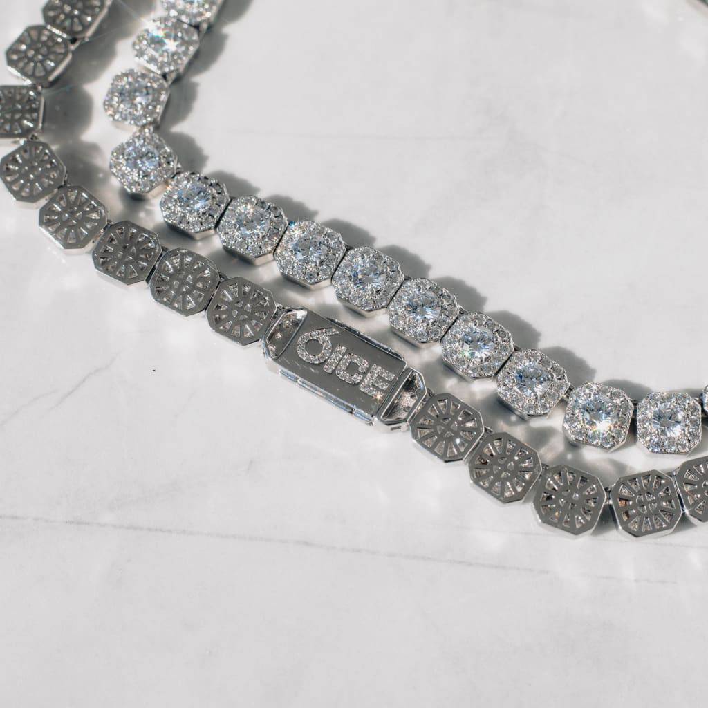 Sugar Cube Diamonds Short Men Tennis Chain