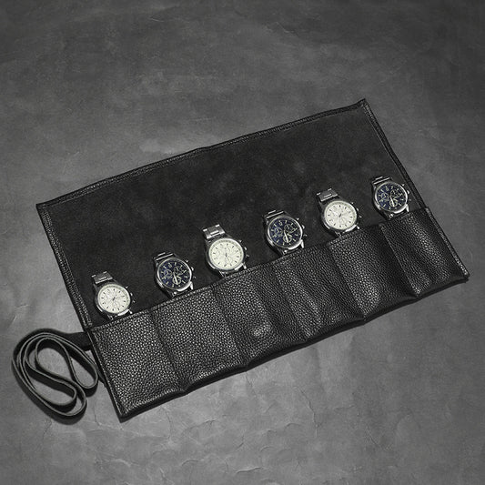 Leather Roll Watch Storage Bag Portable Watch Storage Bag