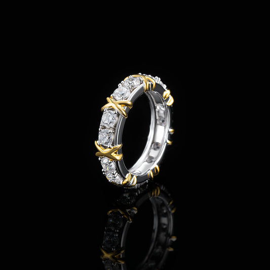 Angel's Blessing Two Tone Crossover Ring