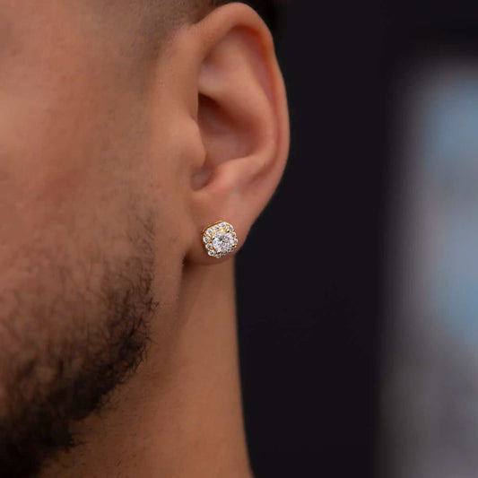 Square Round Corner 0.5 Carat Moissanite Earrings