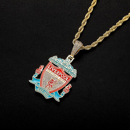 Hot Sale Football Club Colorful Oil Drip Badge Pendant