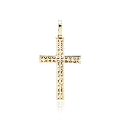 Golden Openwork Cross Pendant