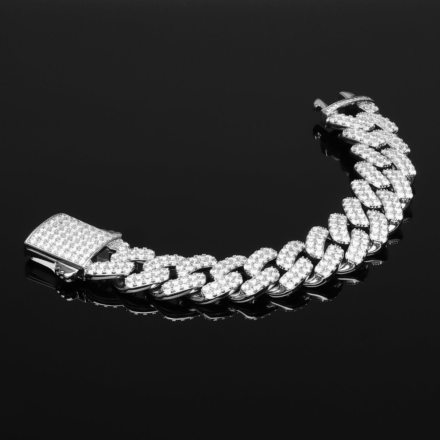 S925 20mm Extra Wide Rounded Corner Cuban Bracelet