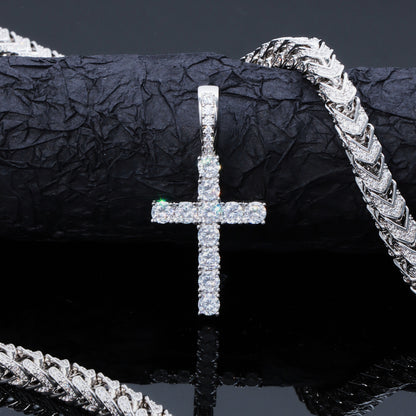 Holy Round Diamond Cross Pendant