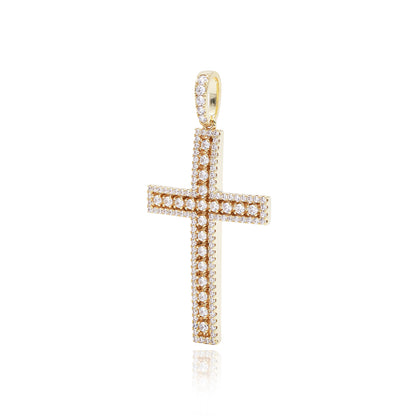 Golden Openwork Cross Pendant