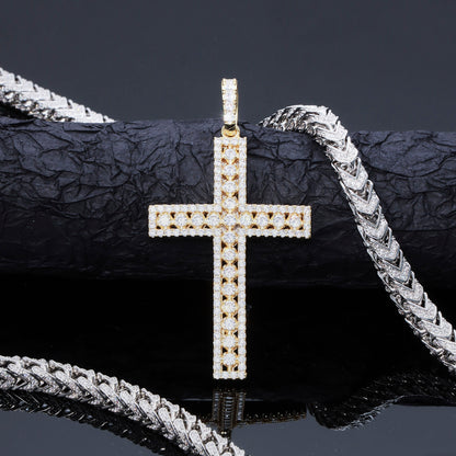 Golden Openwork Cross Pendant