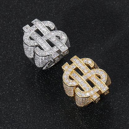 Dollar Sign Hip Hop Ring