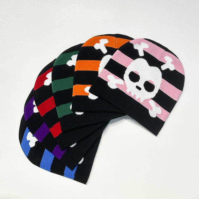 Dopamine Halloween Pirate Skull Hip Hop Warm Beanie for Men and Women