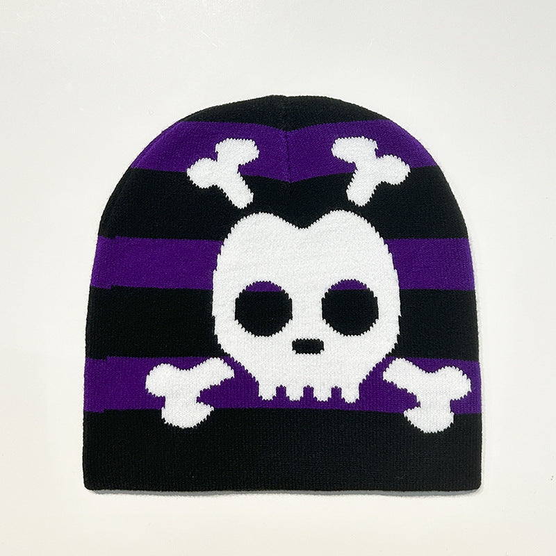 Dopamine Halloween Pirate Skull Hip Hop Warm Beanie for Men and Women