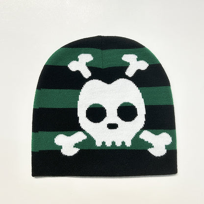 Dopamine Halloween Pirate Skull Hip Hop Warm Beanie for Men and Women