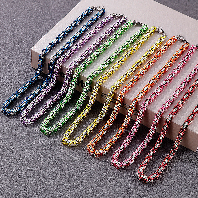 Dopamine Stainless Steel Hip Hop Biker Colorful Chain