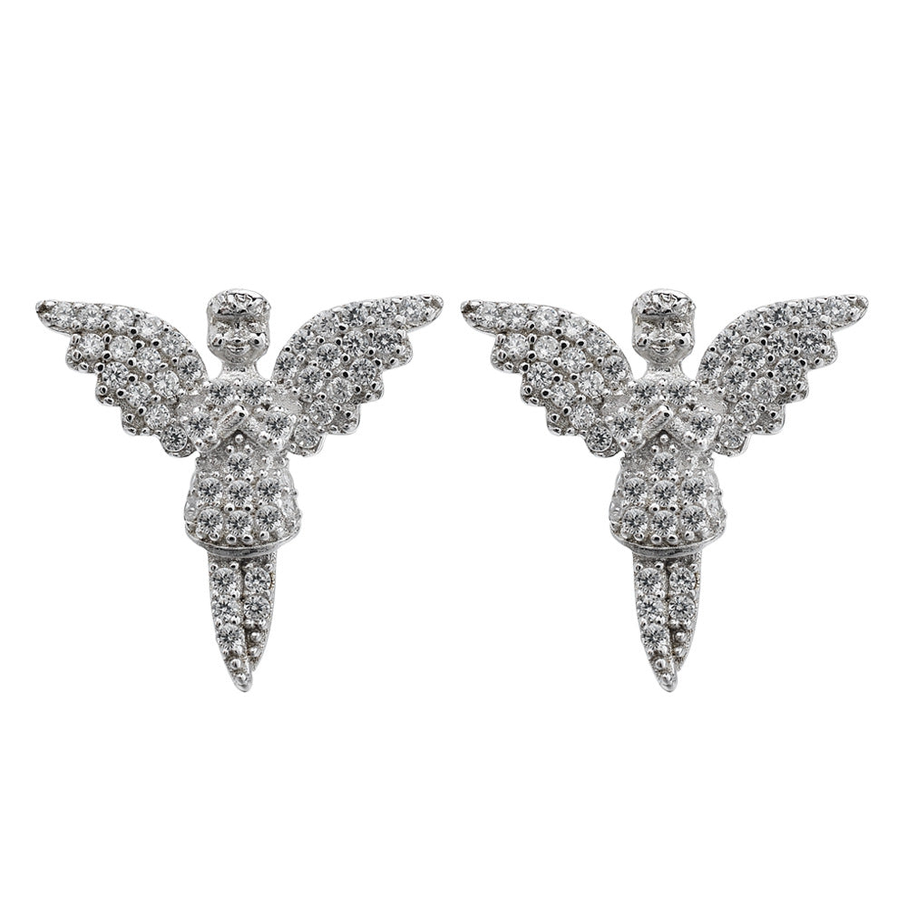 Angel Wing Hip Hop Earrings