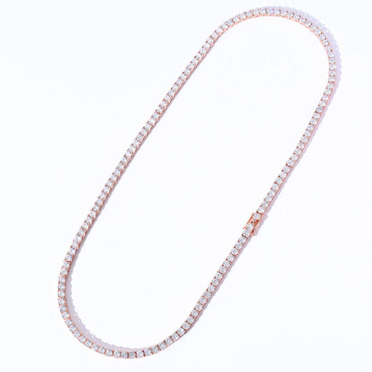 Rose Gold Single Row Tennis Chain