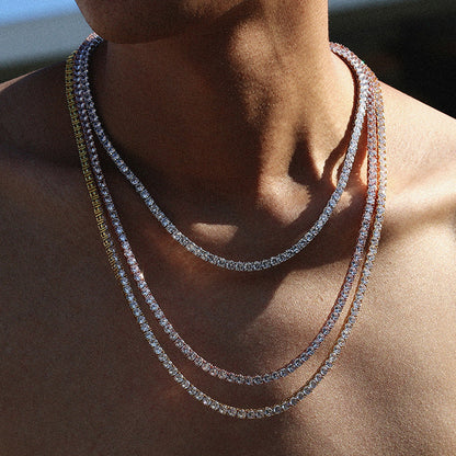 Rose Gold Single Row Tennis Chain