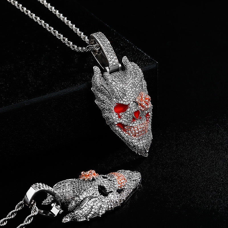 Flame Rose Hell Ghost Pendant