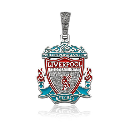 Hot Sale Football Club Colorful Oil Drip Badge Pendant