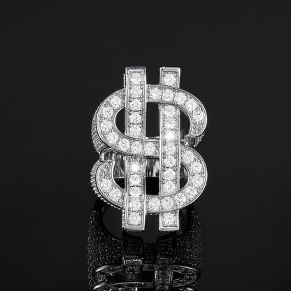 Dollar Sign Hip Hop Ring